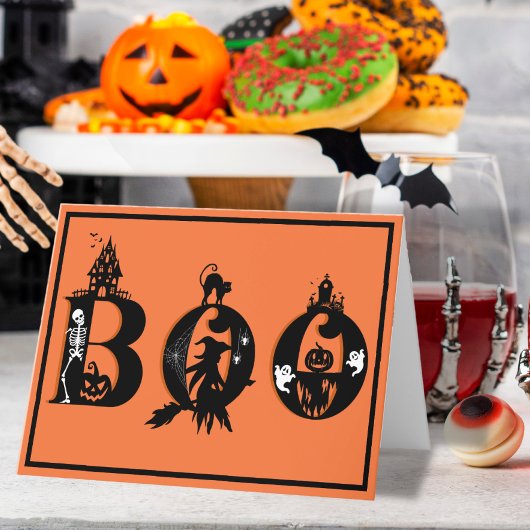 Cartes Pour Fêtes Annuelles Boo Halloween