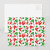 Cartes Pour Fêtes Annuelles Boomerangs de Noël rétro (Devant / Derrière)