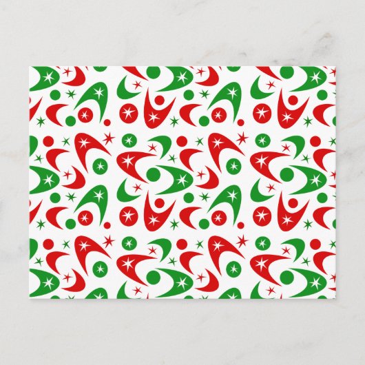 Cartes Pour Fêtes Annuelles Boomerangs de Noël rétro (Devant)