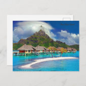 Cartes Pour Fêtes Annuelles Bora Bora (Devant / Derrière)