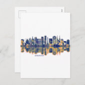 Cartes Pour Fêtes Annuelles Bordeaux Skyline (Devant / Derrière)