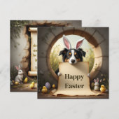 Cartes Pour Fêtes Annuelles Border Collie chien et le message (Devant / Derrière)