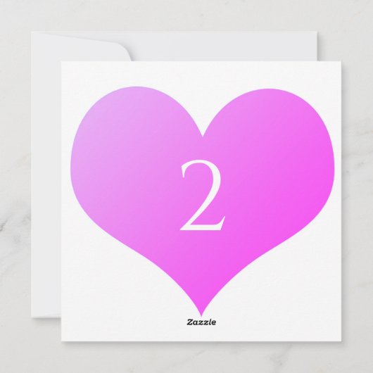 Cartes Pour Fêtes Annuelles Bordure coeur des numéros de tableau (Dos)