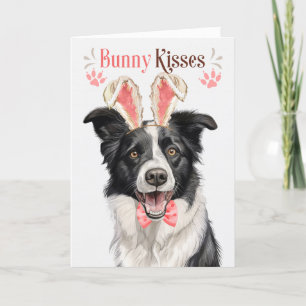 Cartes Pour Fêtes Annuelles Bordure Collie Chien dans Bunny Oreilles pour Pâqu