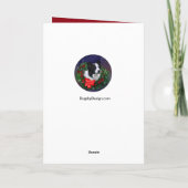 Cartes Pour Fêtes Annuelles Bordure Collie Noël (Dos)