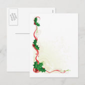Cartes Pour Fêtes Annuelles Bordure de Noël Holly (Devant / Derrière)