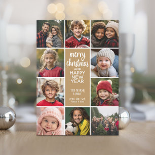 Cartes Pour Fêtes Annuelles Bordure photo 10 - Joyeux Noël HNY Simple