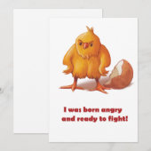 Cartes Pour Fêtes Annuelles Born to fight (Devant / Derrière)