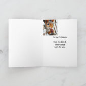Cartes Pour Fêtes Annuelles Boss de Noël, Du bouquet de noix - Écureuil (Intérieur)