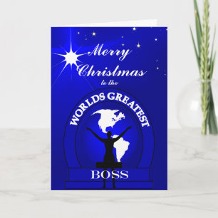 Cartes Pour Fêtes Annuelles Boss Worlds Meilleurs voeux de Noël