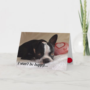 Cartes Pour Fêtes Annuelles Boston Terrier Valentine's Day Card