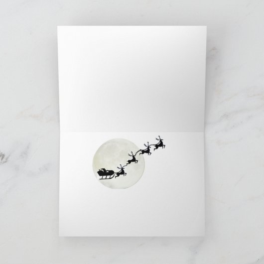 Cartes Pour Fêtes Annuelles Boston Terriers Père Noël et Reindeer Card (Intérieur)