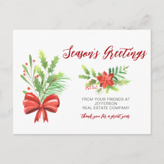 Cartes Pour Fêtes Annuelles Botanical Christmas Holidays Company Business 