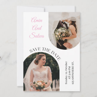 Cartes Pour Fêtes Annuelles Botanical Minimal Wedding Invite | Green Floral |