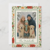 Cartes Pour Fêtes Annuelles Botanical Mistletoe Classic Floral Art Pattern (Devant)