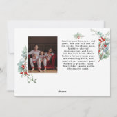 Cartes Pour Fêtes Annuelles Botanical Watercolor Greenery Photo (Dos)