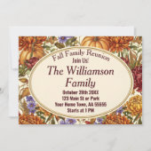 Cartes Pour Fêtes Annuelles Botanique Automne Réunion florale (Devant)