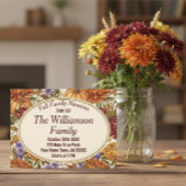 Cartes Pour Fêtes Annuelles Botanique Automne Réunion florale