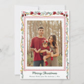 Cartes Pour Fêtes Annuelles Botanique classique Joyeux Noël 1 Photo (Devant)