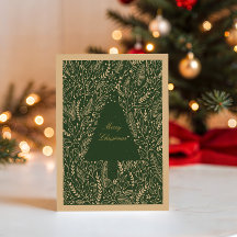 Botanique de Noël Evergreen Profond