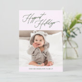 Cartes Pour Fêtes Annuelles Botanique d'hiver violet plus heureux vacances Pho (Debout devant)