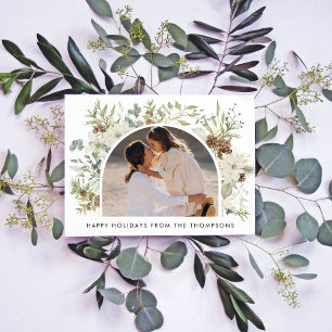 Cartes Pour Fêtes Annuelles Botanique Eucalyptus Verdure Noël personnalisé