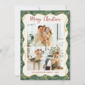 Cartes Pour Fêtes Annuelles Botanique Motif Joyeux Noël 3 Photo (Devant)