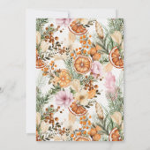 Cartes Pour Fêtes Annuelles Botanique rustique d'agrumes d'hiver de Noël (Dos)