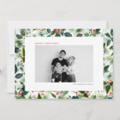 Cartes Pour Fêtes Annuelles Botanique Variée Winterberry Photo Noël (Devant)