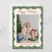 Cartes Pour Fêtes Annuelles Botanique Verdure Motif Joyeuses Vacances 1 Photo (Devant)