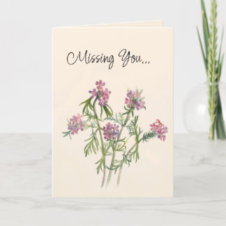 Cartes Pour Fêtes Annuelles Botanique vintage Fleur sauvage rose