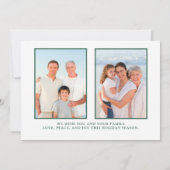 Cartes Pour Fêtes Annuelles Botaniques d'hiver 3 Photos Noël (Dos)