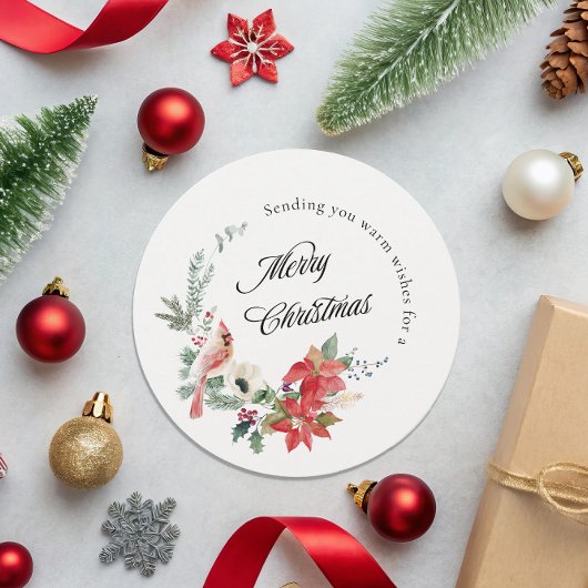 Cartes Pour Fêtes Annuelles Botaniques d'hiver Joyeux Noël