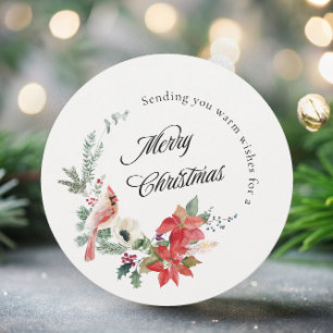 Cartes Pour Fêtes Annuelles Botaniques d'hiver Joyeux Noël