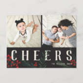 Cartes Pour Fêtes Annuelles Botaniques typographiques 2 Photos (Devant)