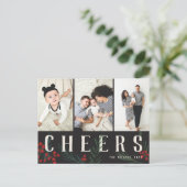 Cartes Pour Fêtes Annuelles Botaniques typographiques 3 Photos (Debout devant)