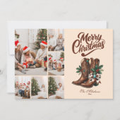 Cartes Pour Fêtes Annuelles Botte de l'Ouest & Bottes Noël 6 Photo (Devant)