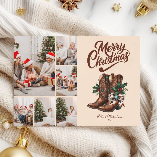 Cartes Pour Fêtes Annuelles Botte de l'Ouest & Bottes Noël 6 Photo