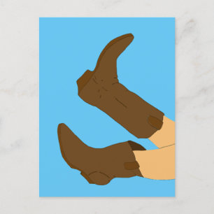 Cartes Pour Fêtes Annuelles Bottes de cowboy Yee-Haw
