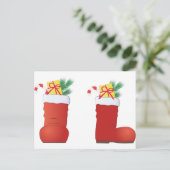 Cartes Pour Fêtes Annuelles Bottes de Noël (Debout devant)