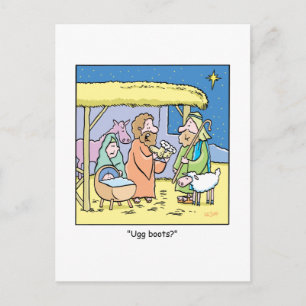 Cartes Pour Fêtes Annuelles Bottes d'Ugg de bande dessinée de Noël