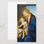 Cartes Pour Fêtes Annuelles Botticelli - La Vierge et l'enfant (Devant / Derrière)