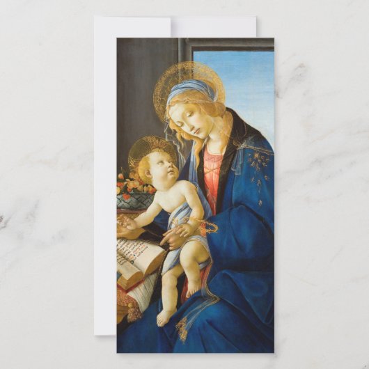 Cartes Pour Fêtes Annuelles Botticelli - La Vierge et l'enfant (Devant)