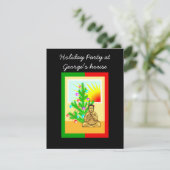 Cartes Pour Fêtes Annuelles Bouddha de Noël avec arbre ! (Debout devant)