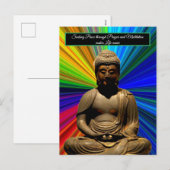 Cartes Pour Fêtes Annuelles Bouddha en méditation (Devant / Derrière)