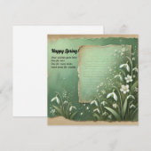 Cartes Pour Fêtes Annuelles Boues de neige vintages à l'aquarelle et papiers d (Devant / Derrière)