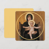 Cartes Pour Fêtes Annuelles Bougereau Vierge et Enfant (Devant / Derrière)