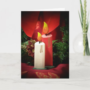 Cartes Pour Fêtes Annuelles Bougie de Noël