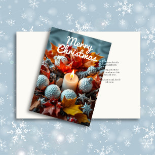 Cartes Pour Fêtes Annuelles Bougie de Noël de golf