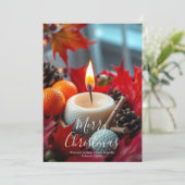 Cartes Pour Fêtes Annuelles Bougie de Noël de golf ・ Olive (Debout devant)